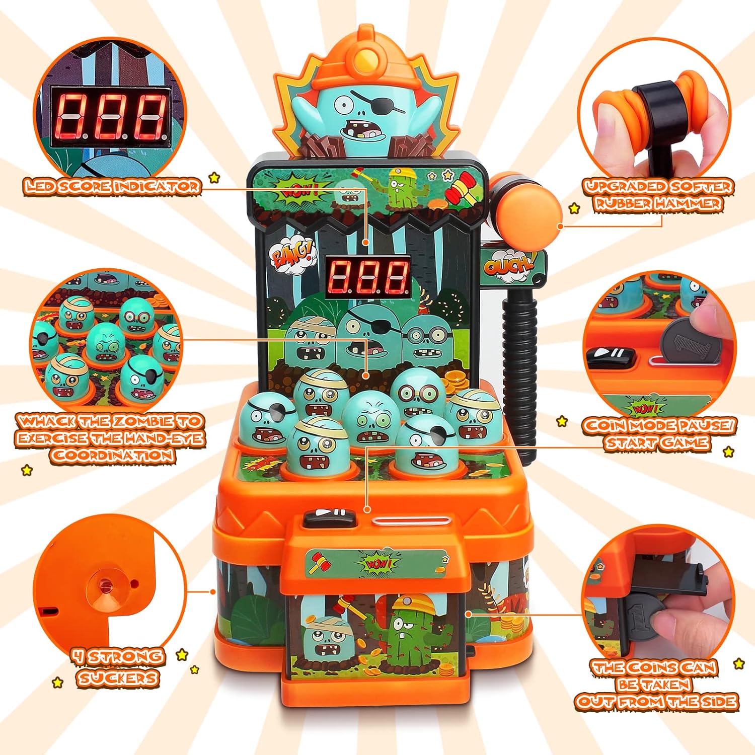 Arcade Game Toys Whack Game Mo - đánh giá và giá Whack A Mole Arcade