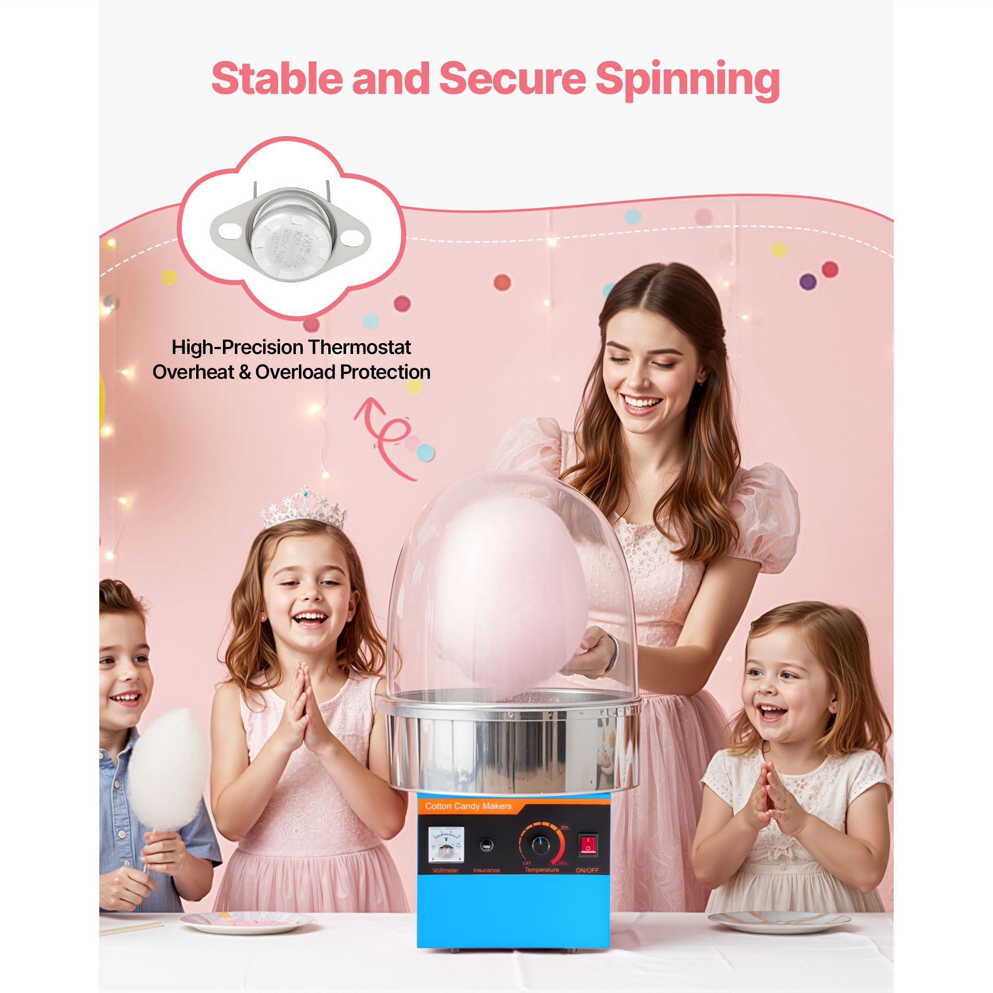 Electric Cotton Candy Machine, - đánh giá và giá Candy Floss Machine